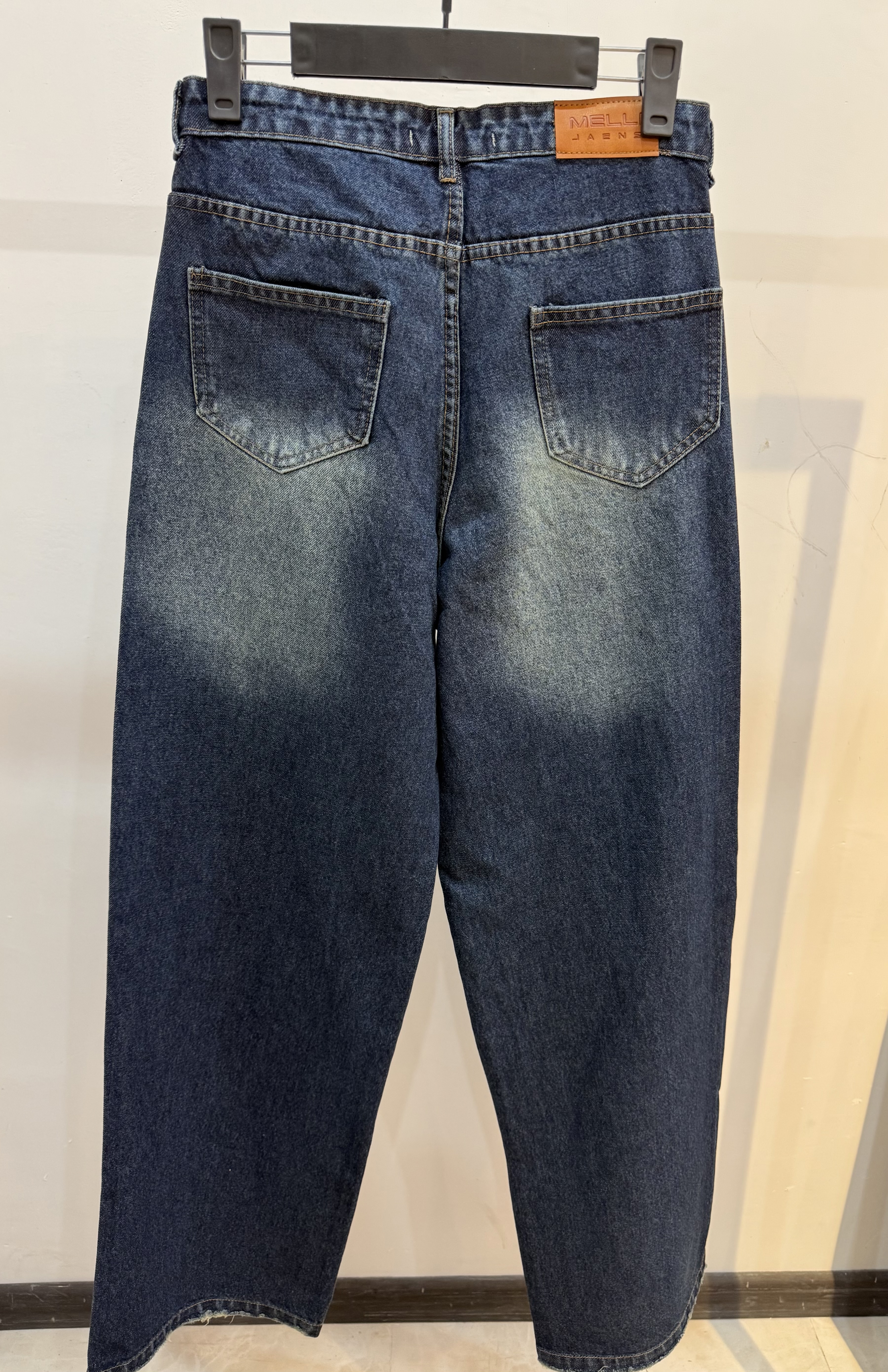 شلوار نيم بگ جين